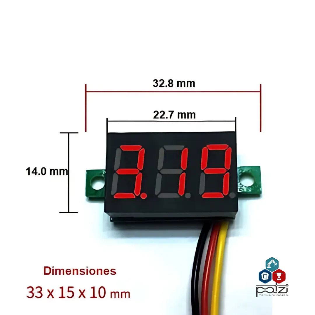 MiniVoltimetro DC 2.5 - 100v